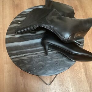 Journee Collection black faux leather boots, 8.5 WC